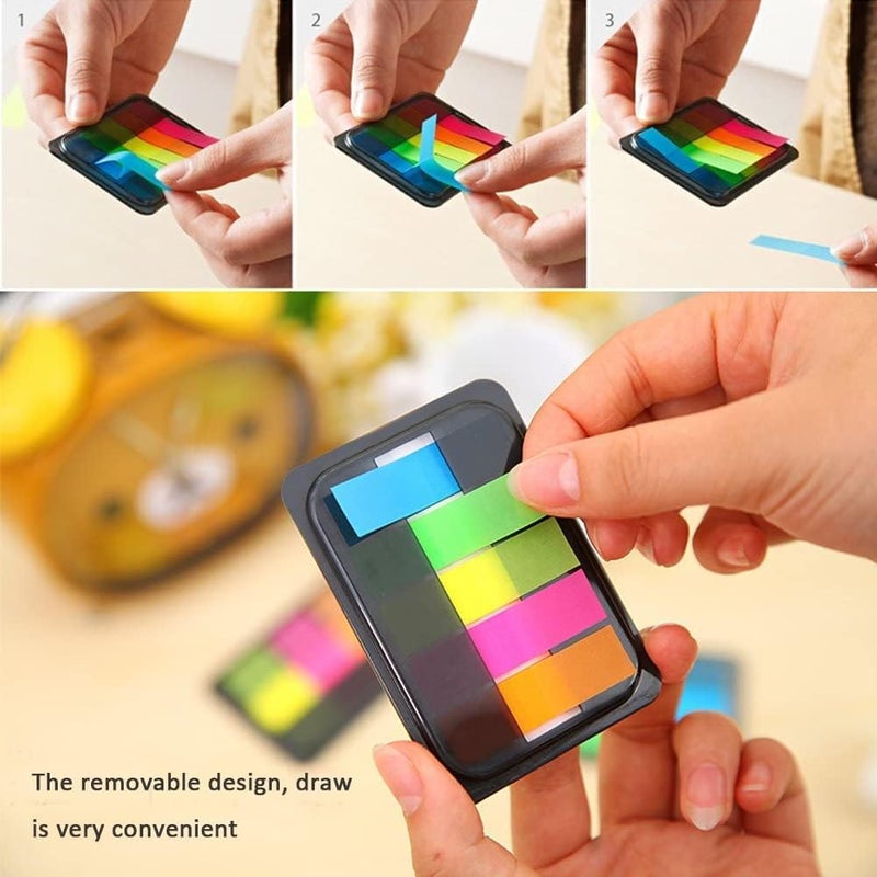 XLSFPY 300PCS Sticky Index Tabs, Transparent Sticky Page Markers Notes, Book Markers, Sticky Note Tabs, Page Tabs, Label Stickers, Small Pop Up Post Tabs Flags Stickers - Image 4